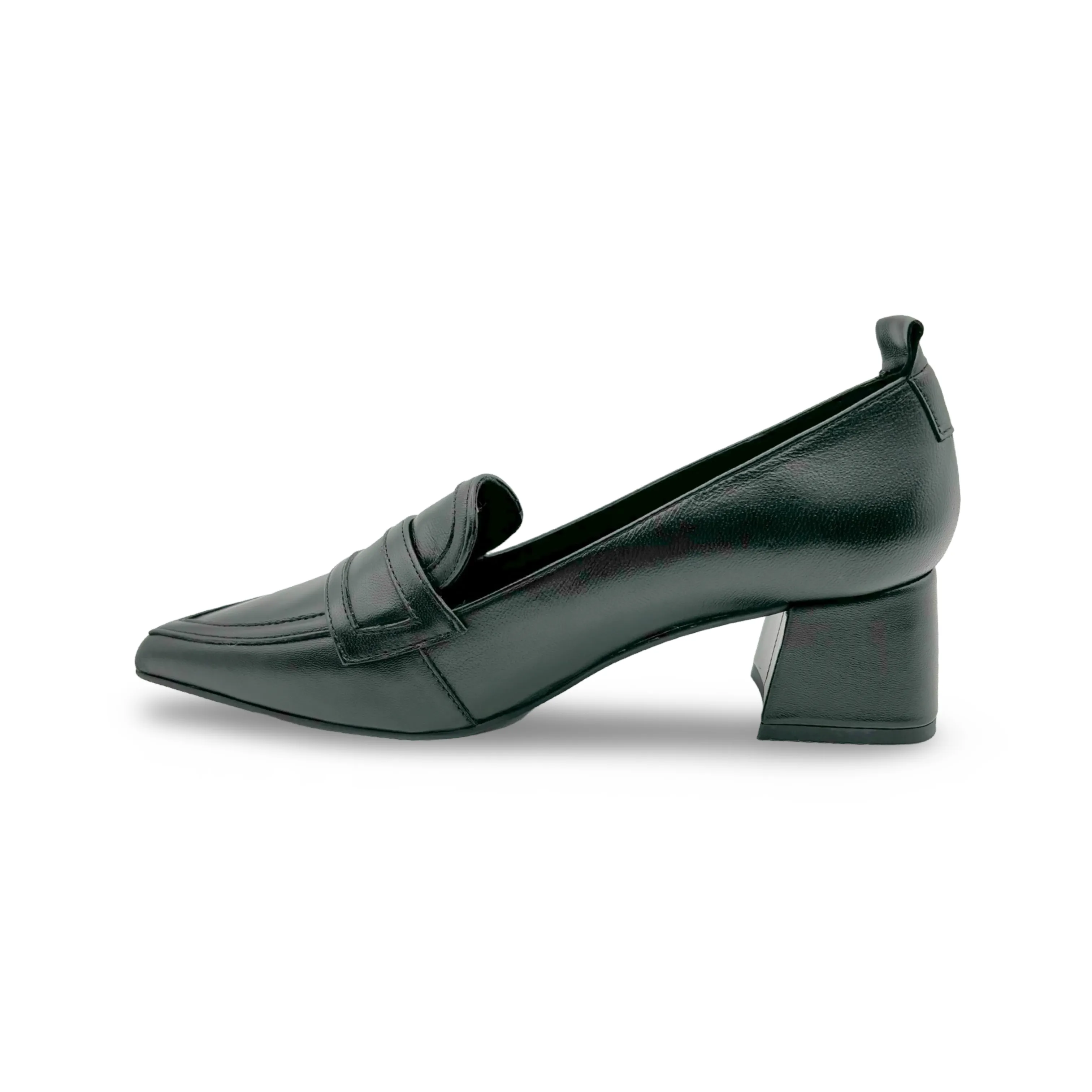 11079 Black Leather Pump
