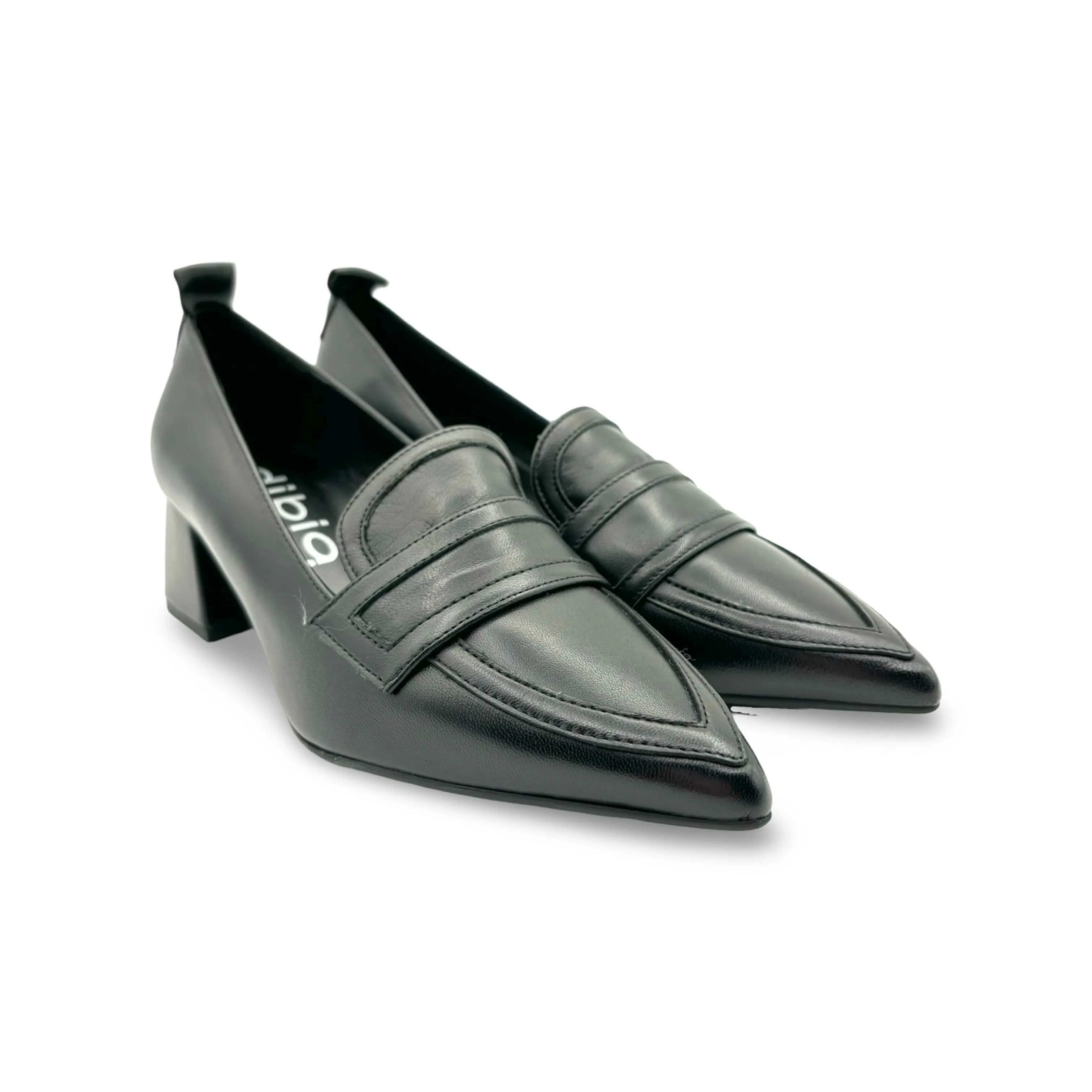 11079 Black Leather Pump