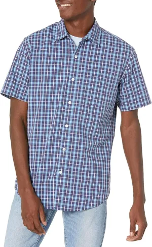 Amazon Essentials Men's Regular-Fit Short-Sleeve Poplin Shirt