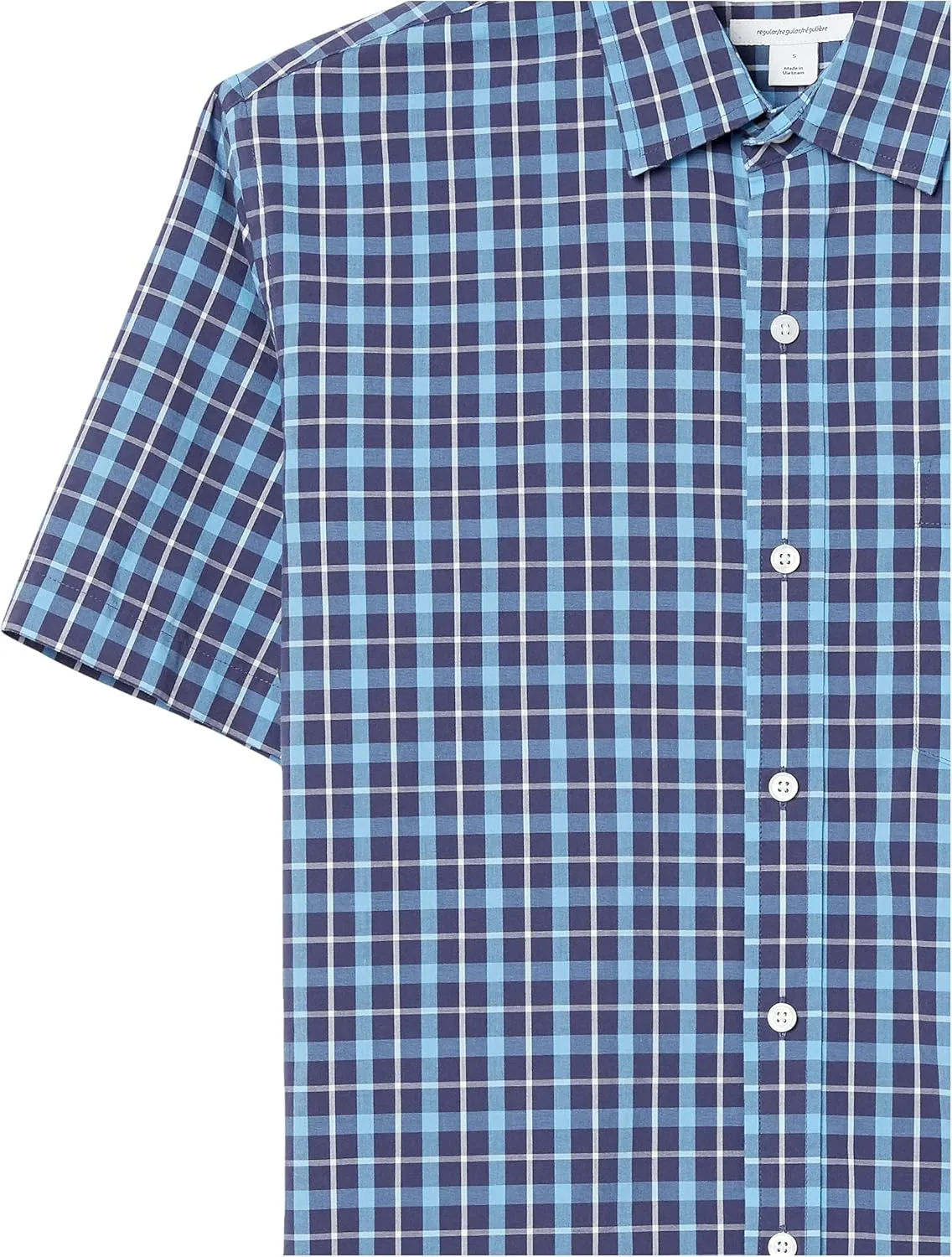 Amazon Essentials Men's Regular-Fit Short-Sleeve Poplin Shirt