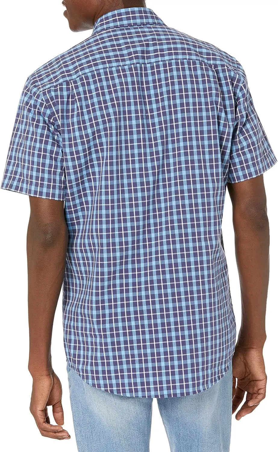 Amazon Essentials Men's Regular-Fit Short-Sleeve Poplin Shirt