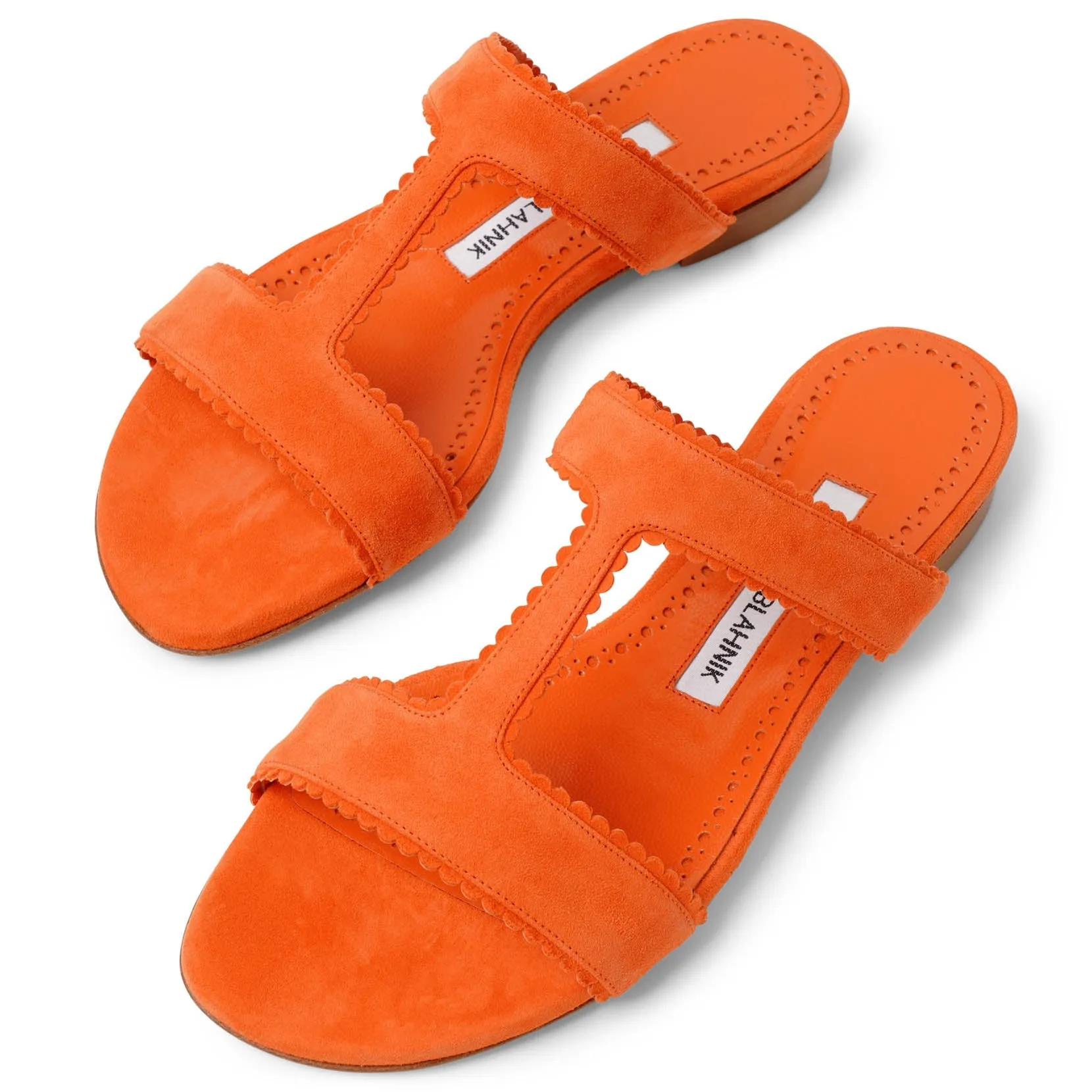 Artas orange suede flats