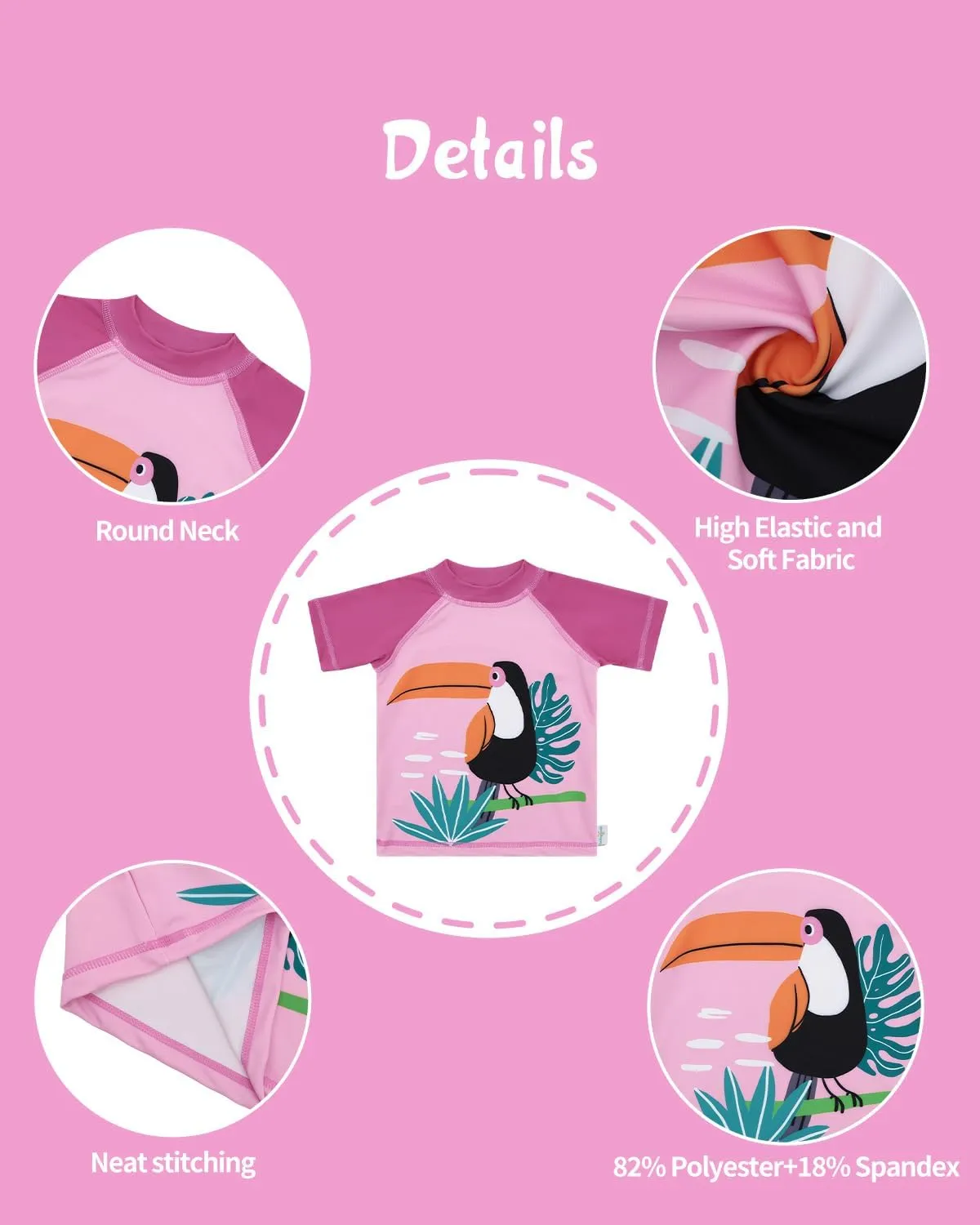 babygoal Baby Swimsuits with Reusable Swim Diaper 2 Piece Bathing Suit UPF 50 Sun Protection for Infant Toddler Boy Girl