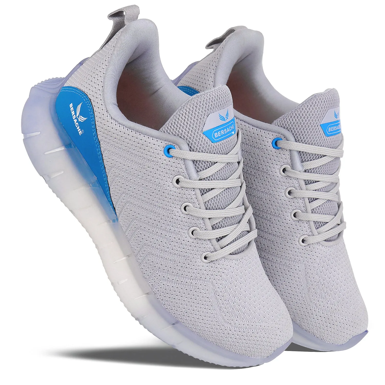 Bersache Lightweight Sports Running Shoes For Men Grey-9022