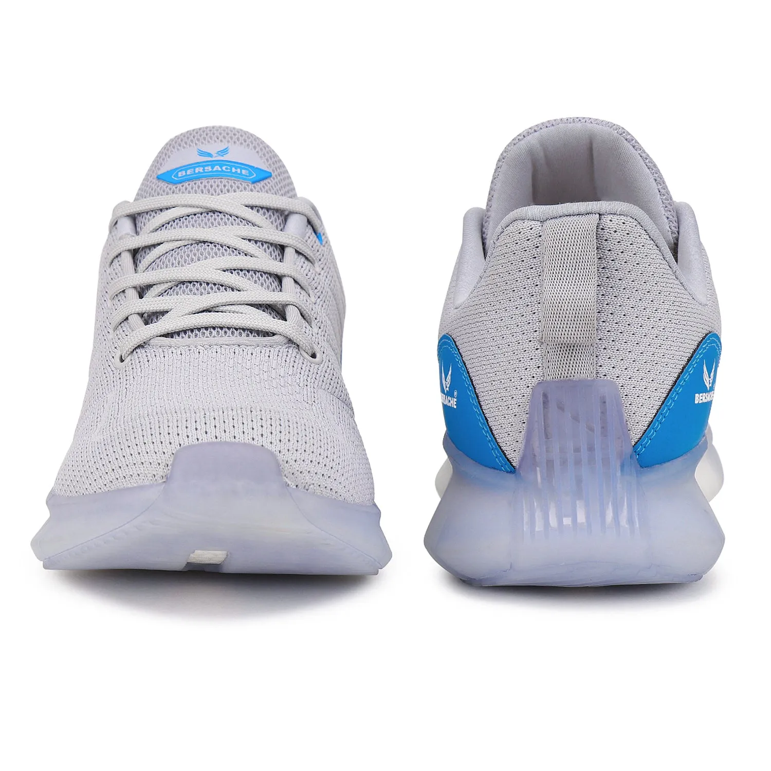 Bersache Lightweight Sports Running Shoes For Men Grey-9022