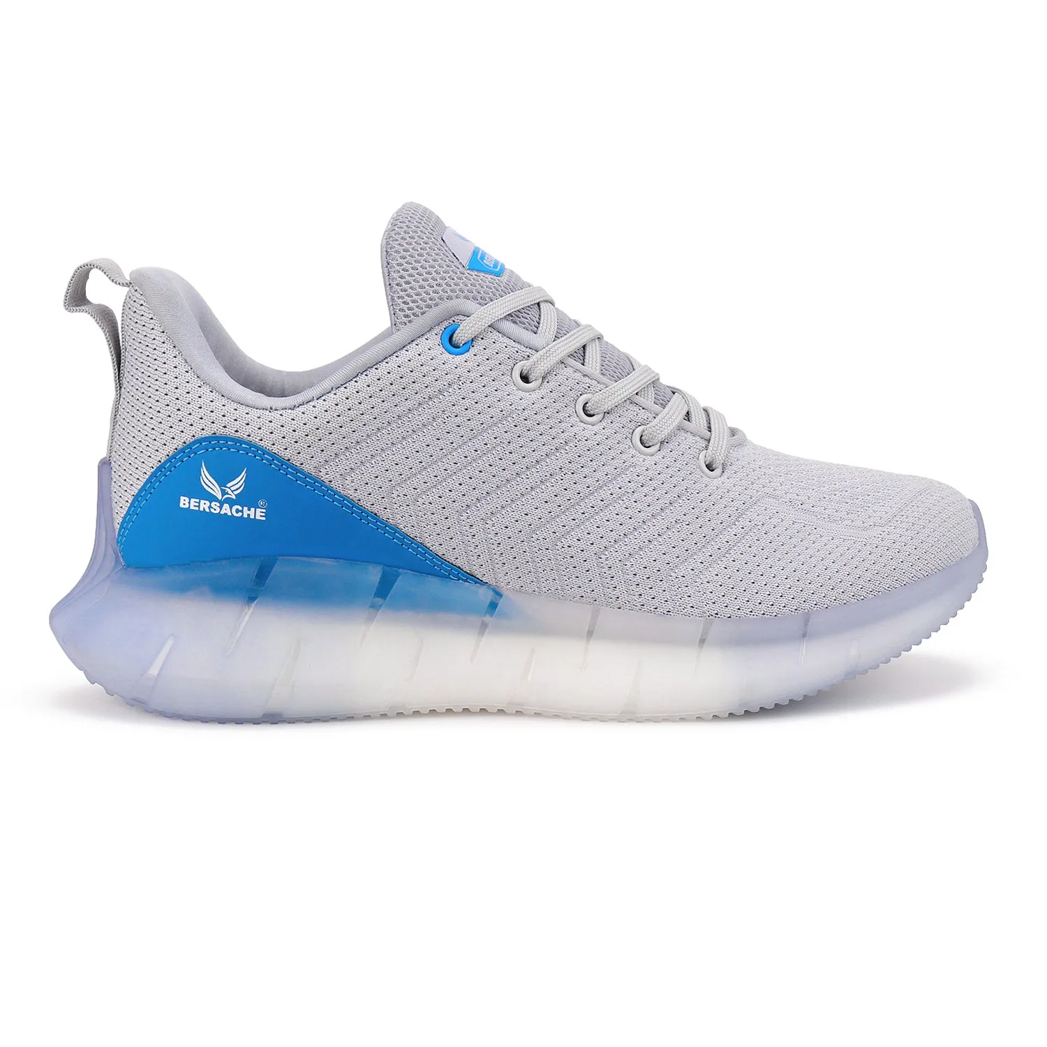 Bersache Lightweight Sports Running Shoes For Men Grey-9022