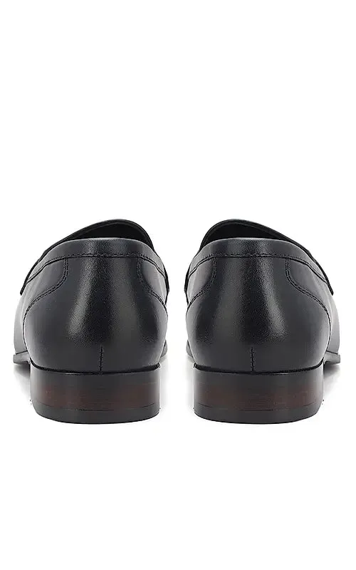 Blue Braided Leather Loafers