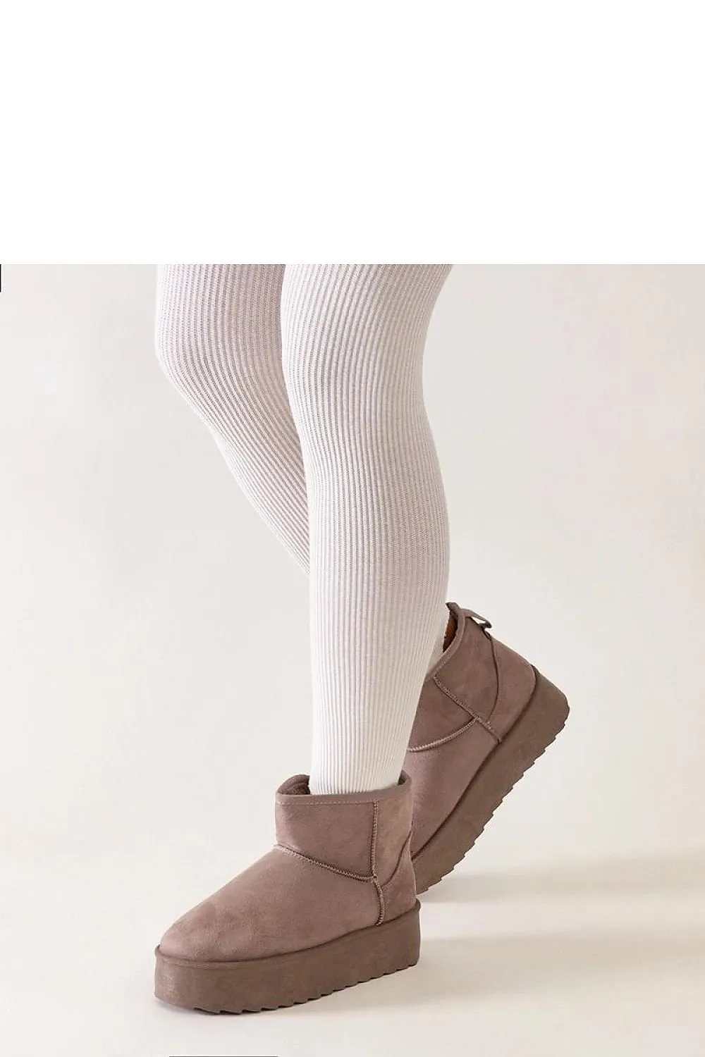 Casual snow boots on a high platform