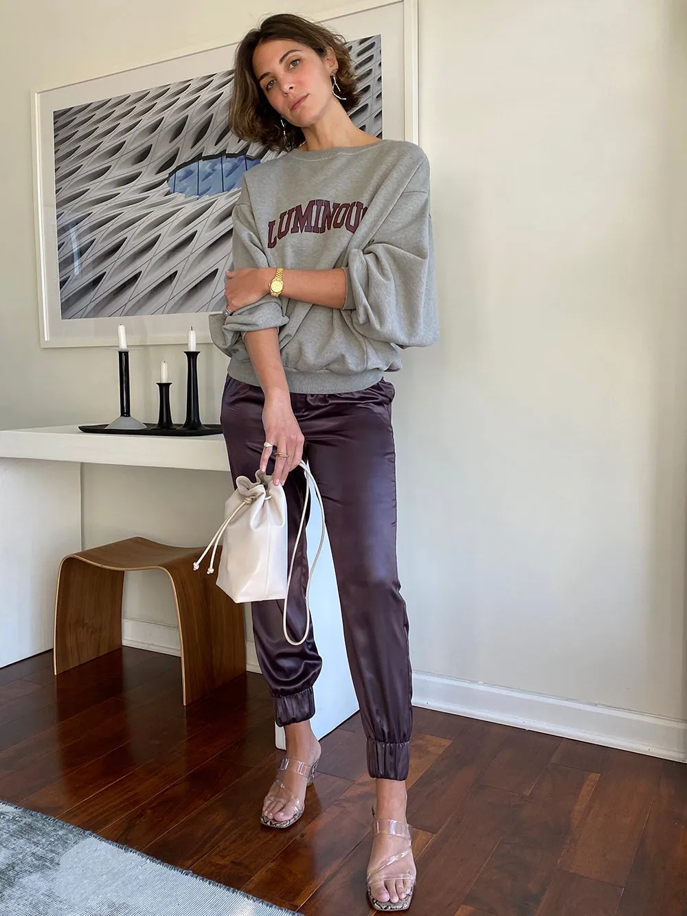 Clear Vinyl Multi Strap Wedge Mule