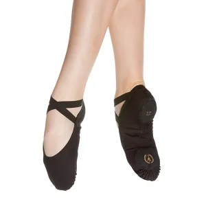 Eurotard A1004 Adult Black Assemblé Split Sole Canvas Ballet Shoes
