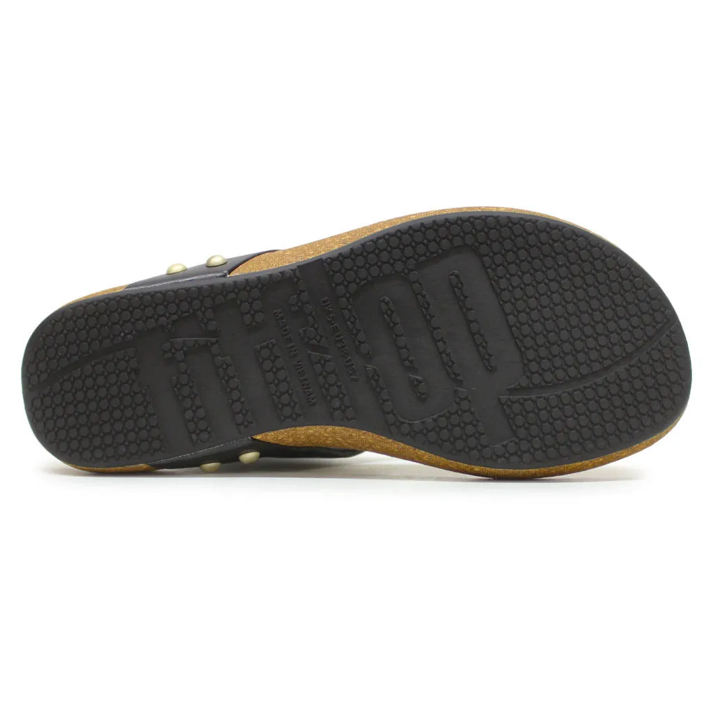 FitFlop Iqushion Leather Women's Toe Post Sandals