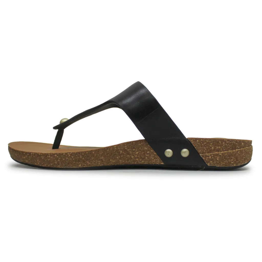 FitFlop Iqushion Leather Women's Toe Post Sandals