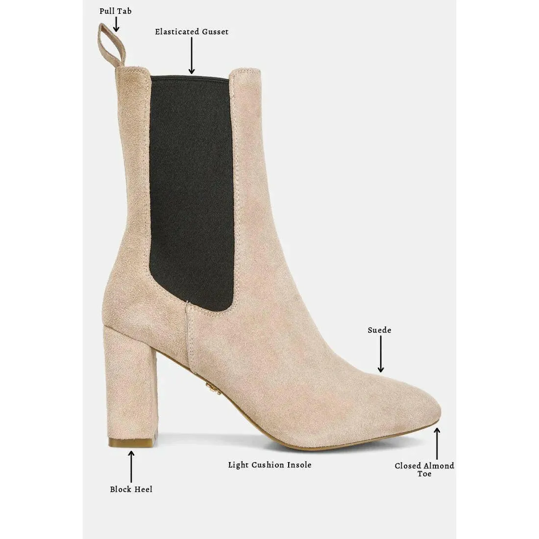 Gaven Suede High Ankle Chelsea Boots