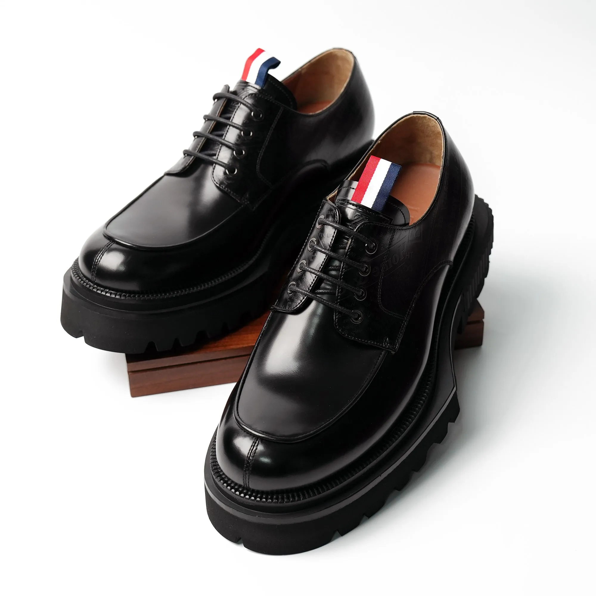 Handmade design thick-soled derby shoes 202705A