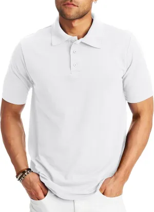 Hanes Men??s X-Temp Short Sleeve Polo Shirt, Midweight Men's Shirt