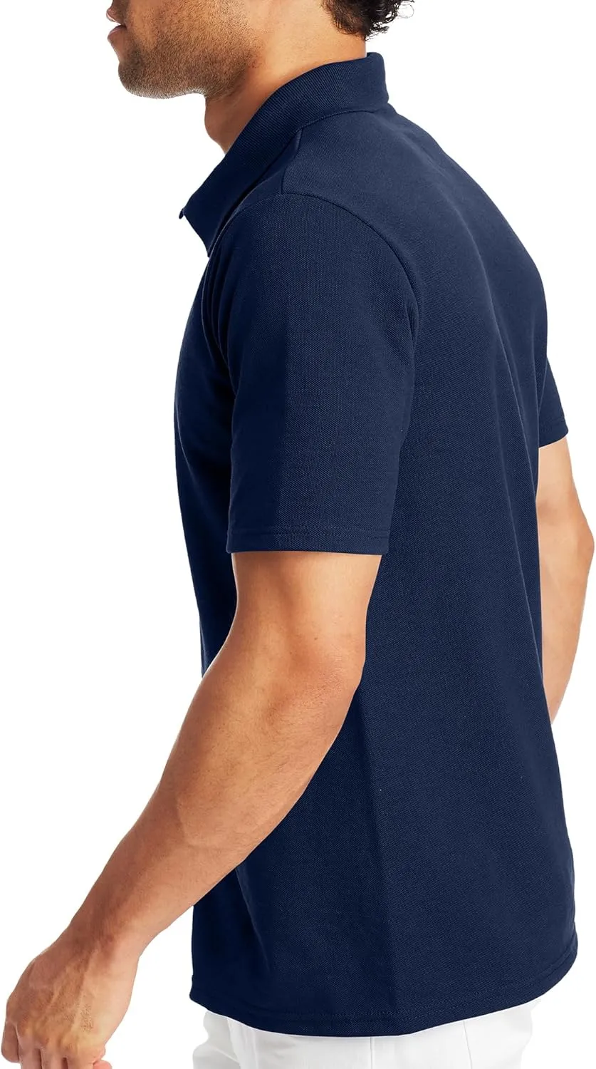 Hanes Men??s X-Temp Short Sleeve Polo Shirt, Midweight Men's Shirt
