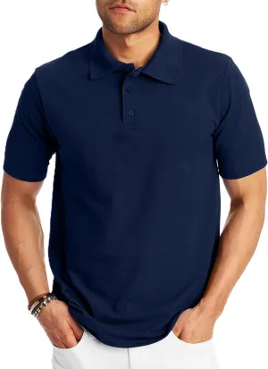 Hanes Men??s X-Temp Short Sleeve Polo Shirt, Midweight Men's Shirt