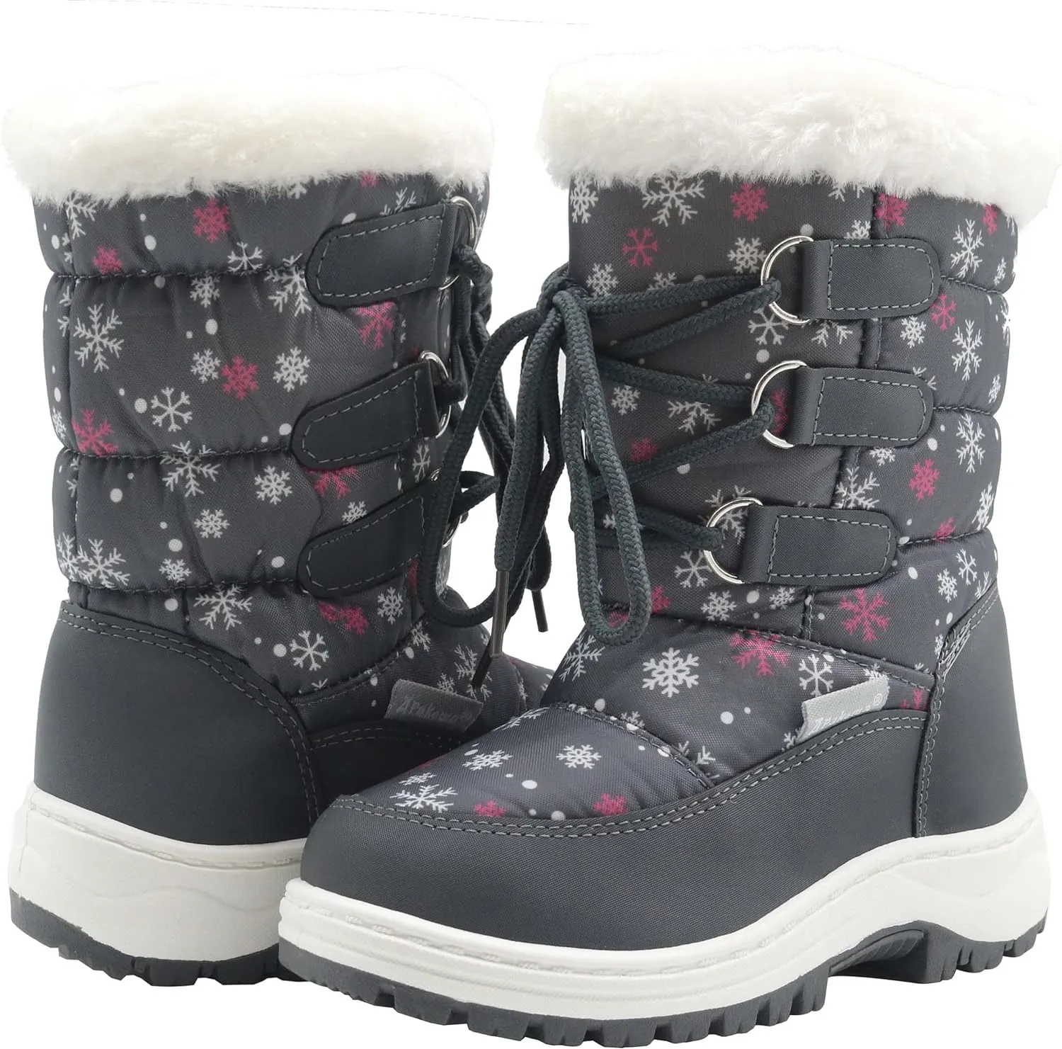 Insulated Fur Winter Snow Boots for Little Kids - Size 1 Warm & Stylish
