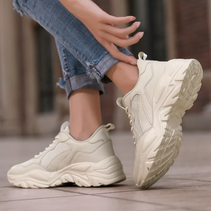 New Spring Chunky Sneakers Women Breathable Shoes