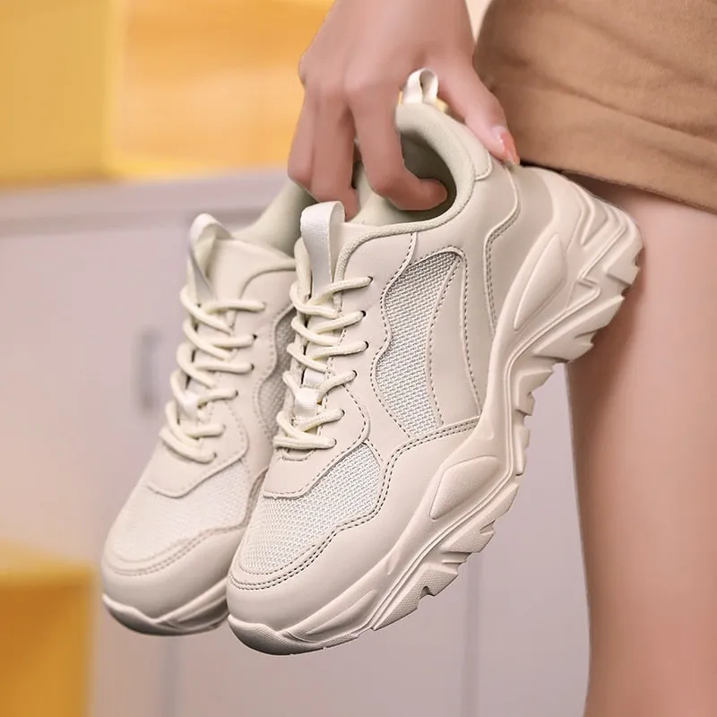 New Spring Chunky Sneakers Women Breathable Shoes