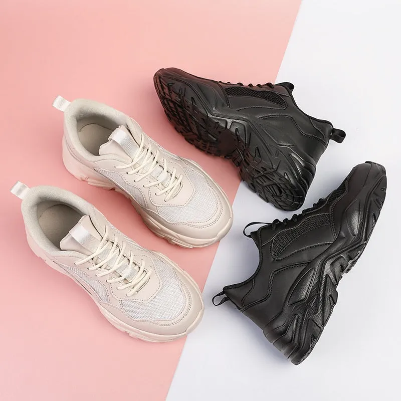 New Spring Chunky Sneakers Women Breathable Shoes
