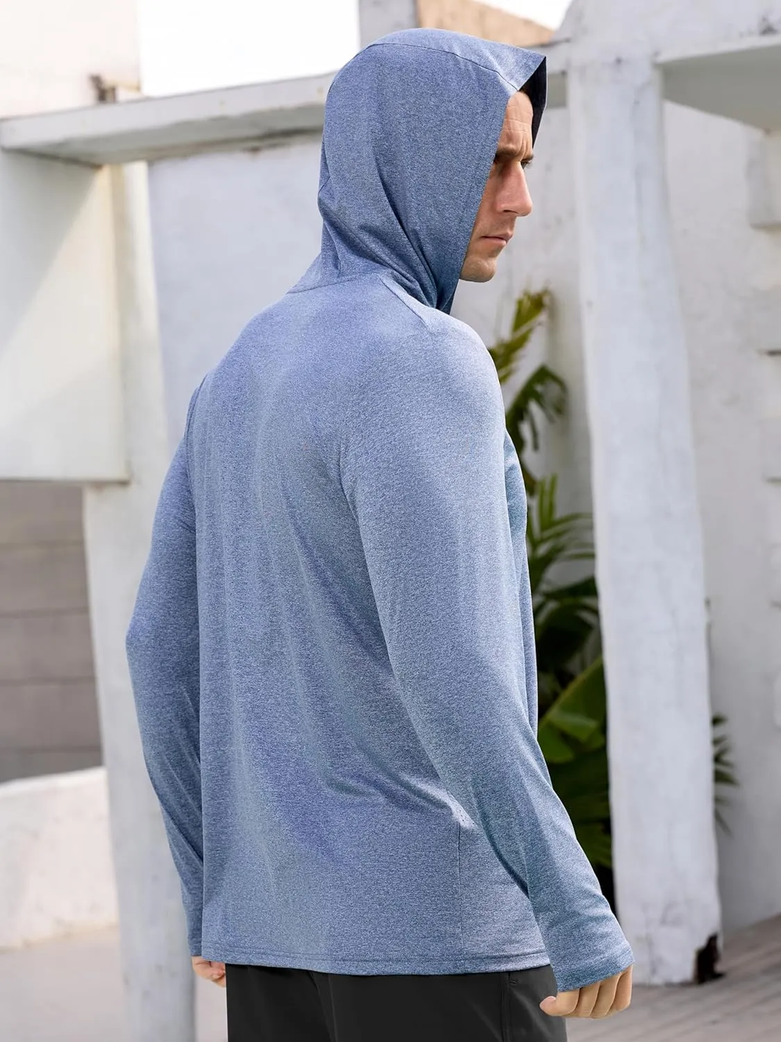 NORTHYARD Men's UPF 50  Long Sleeve Hoodie Shirts Sun Protection Fishing Swim Lightweight Quick Dry Workout UV SPF Rash Guard