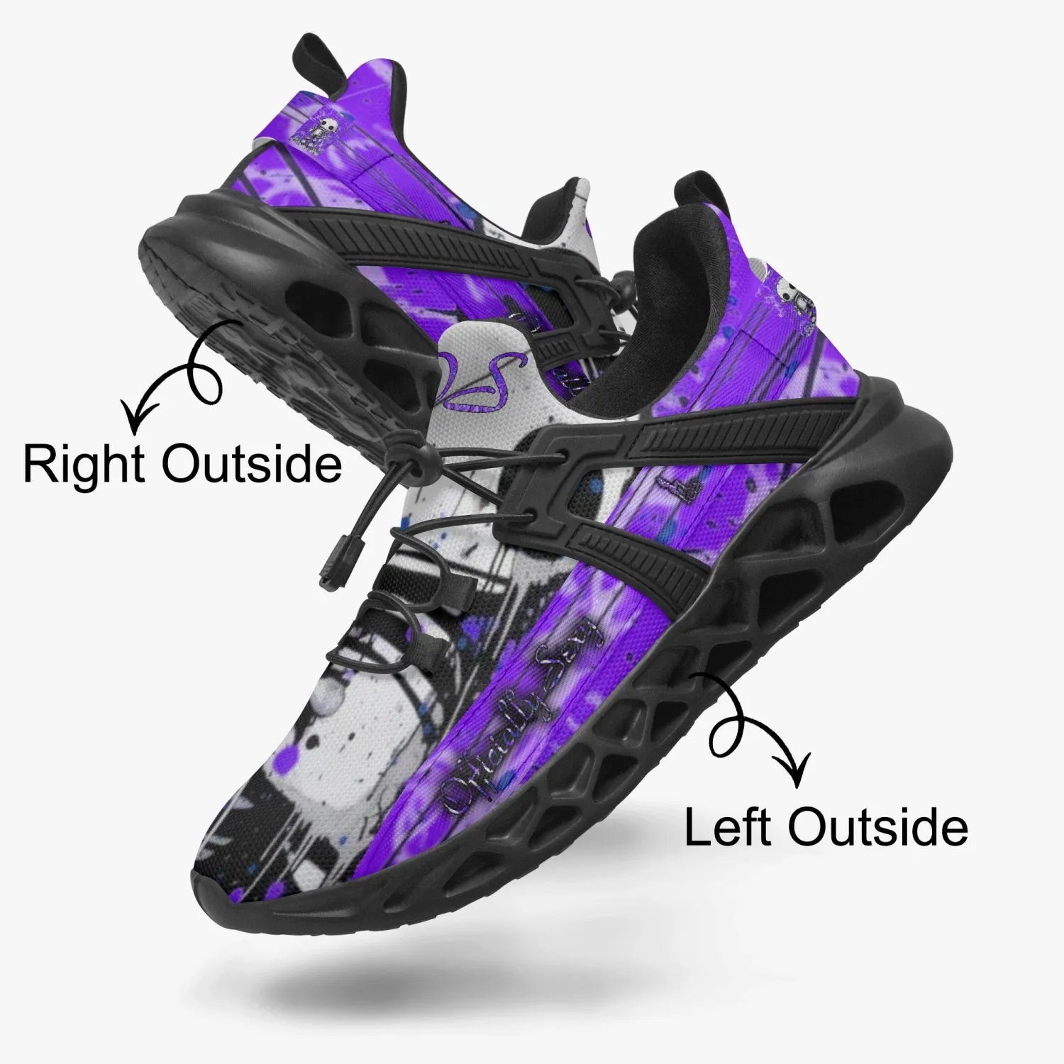 Officially Sexy Dark Purple Creepy Boy Collection Unisex Mesh Running Shoes