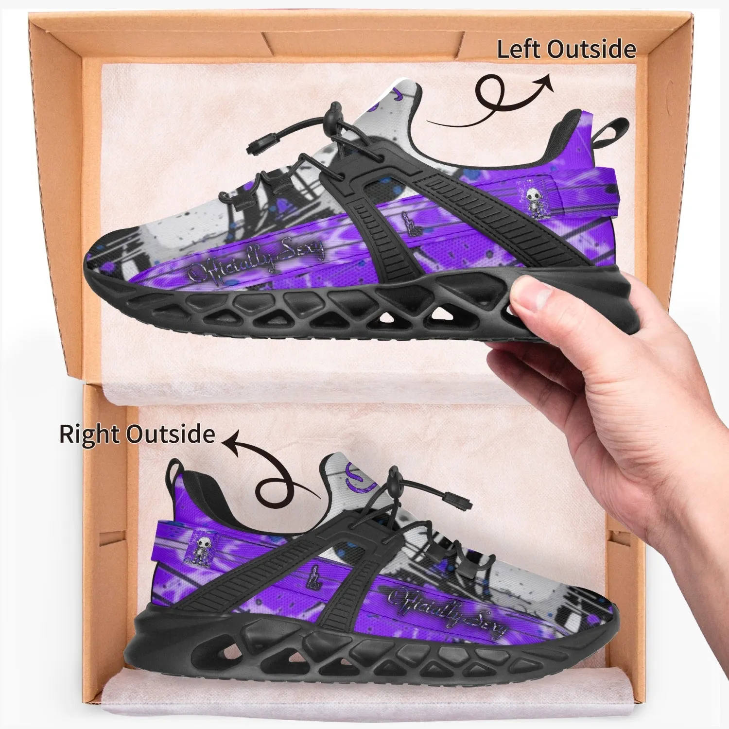 Officially Sexy Dark Purple Creepy Boy Collection Unisex Mesh Running Shoes