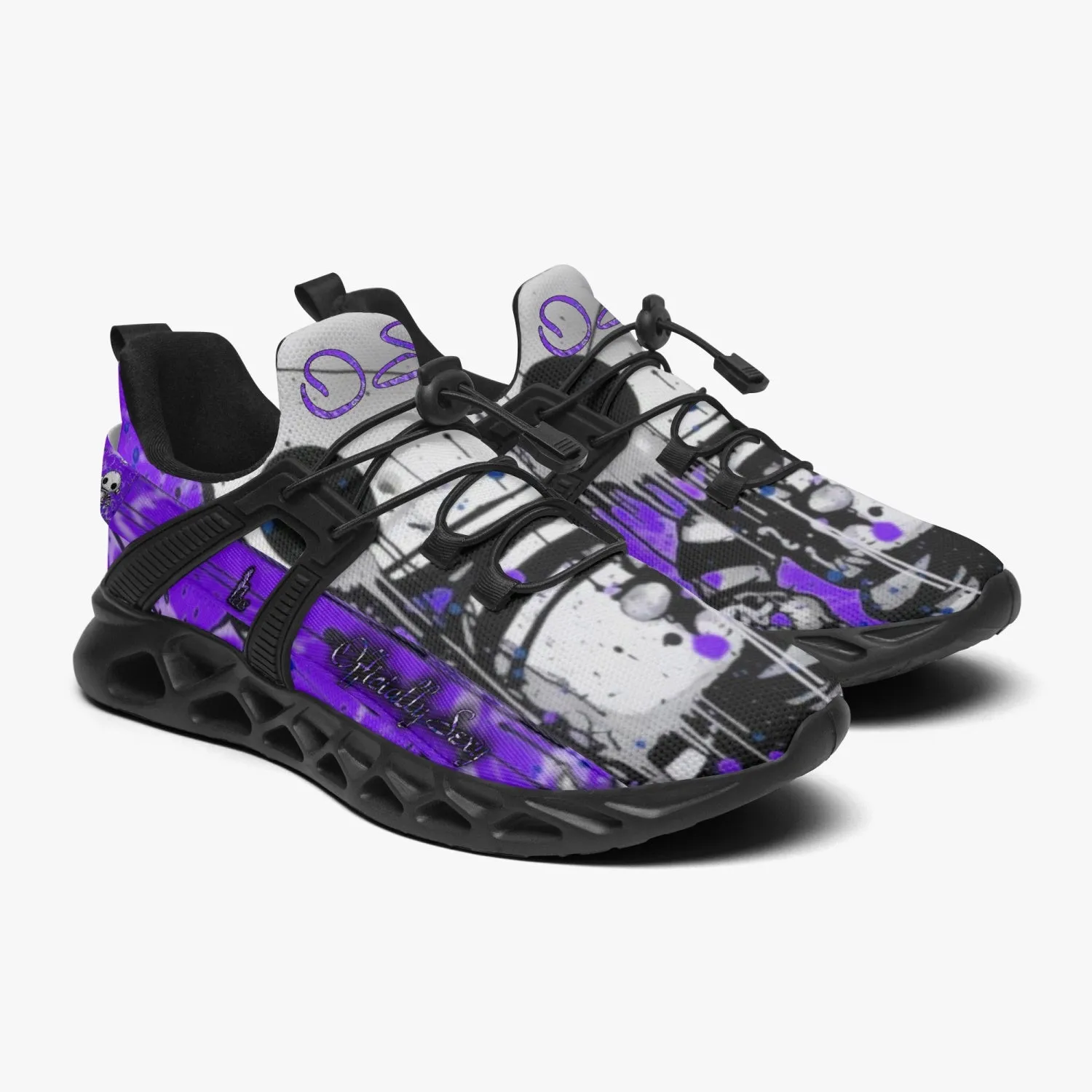Officially Sexy Dark Purple Creepy Boy Collection Unisex Mesh Running Shoes