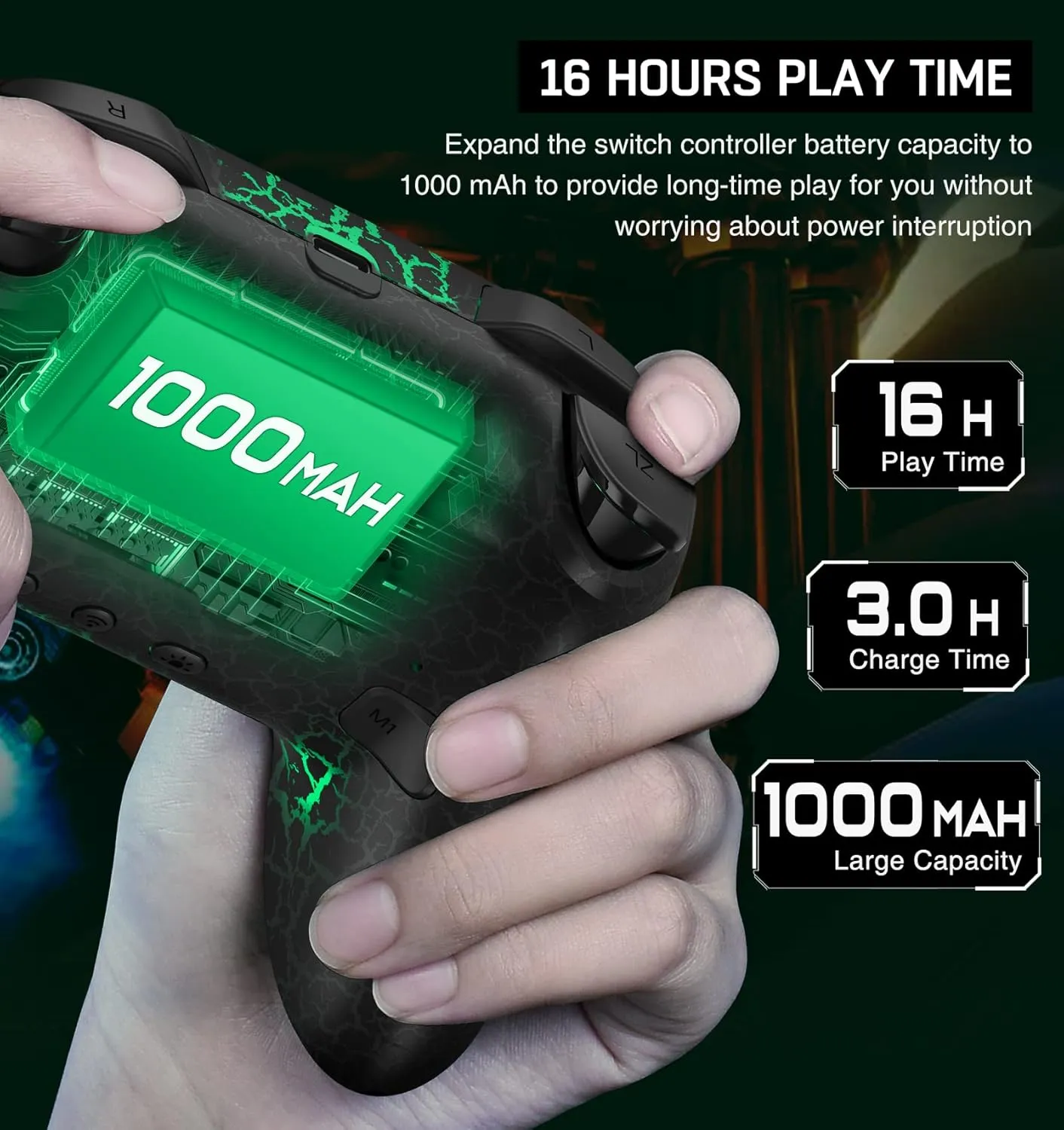 Programmable Switch Controller with Wireless USB Receiver for Nintendo Switch/Lite/OLED, Wireless Switch Controllers with a Mouse Touch Feeling for PC/Android/iOS, Switch Pro Controller with Turbo, Wake-up