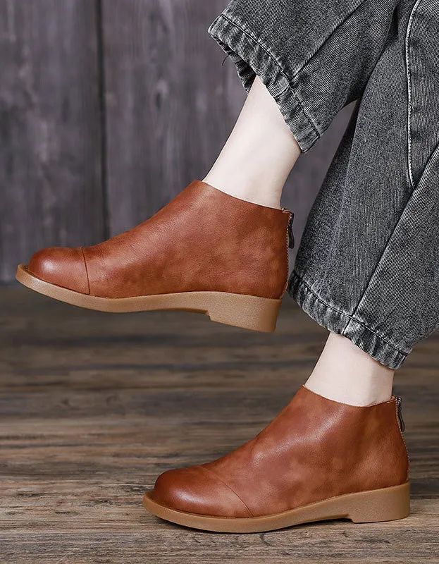 Real Leather Comfortable Retro Chelsea Boots
