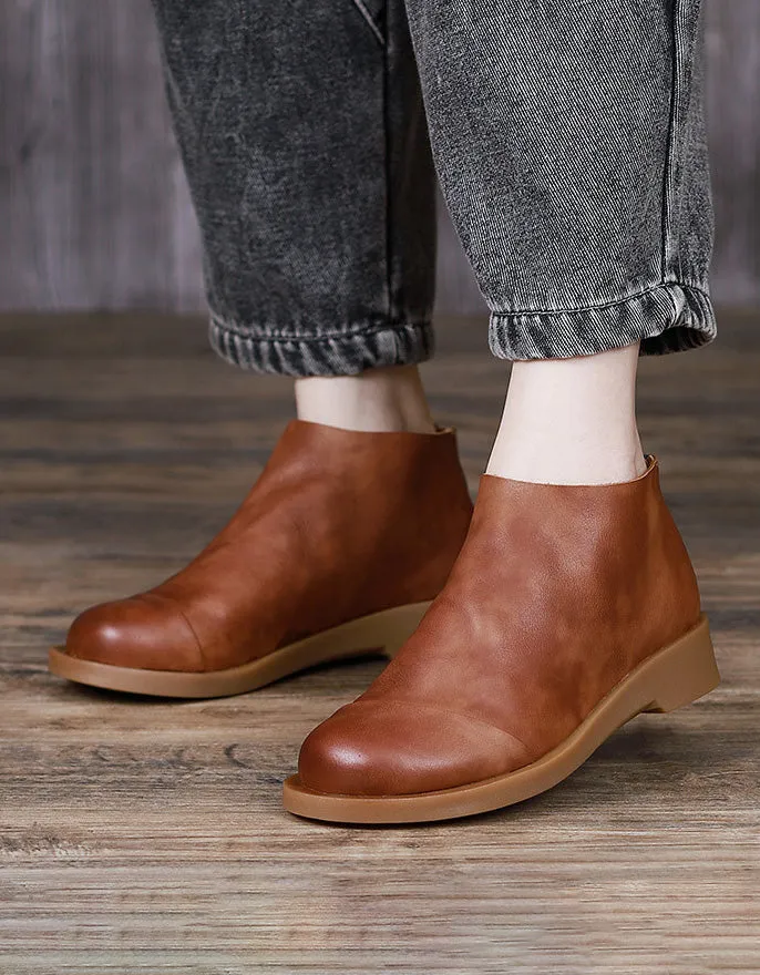 Real Leather Comfortable Retro Chelsea Boots