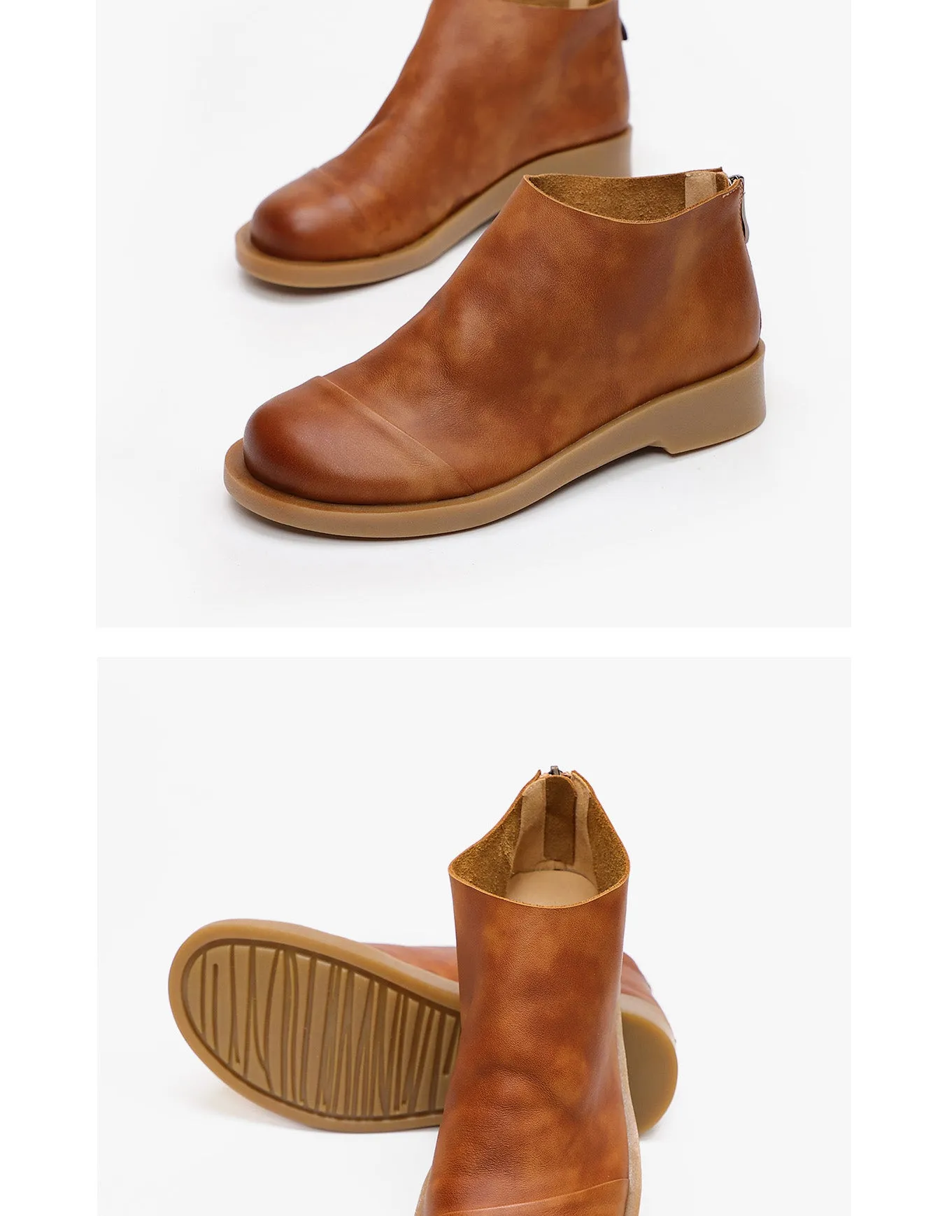 Real Leather Comfortable Retro Chelsea Boots