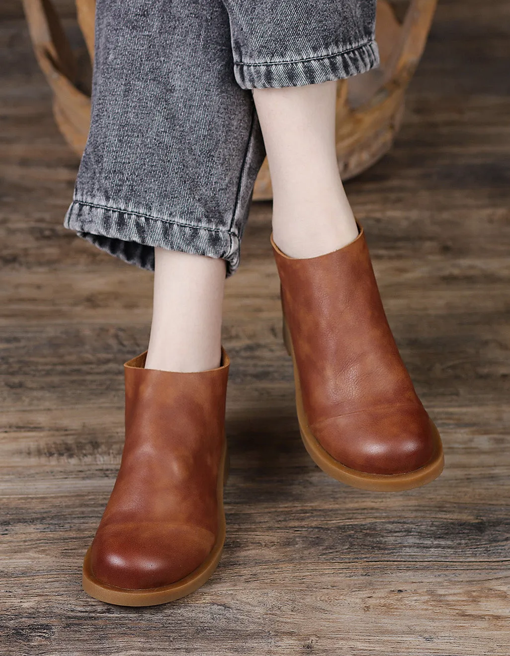 Real Leather Comfortable Retro Chelsea Boots