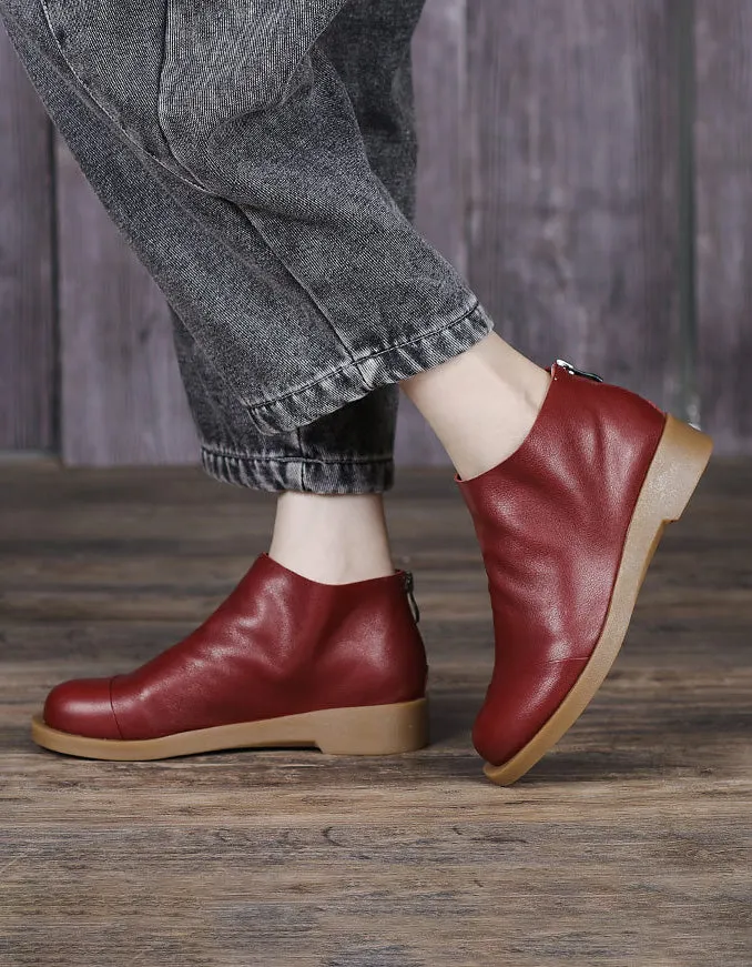 Real Leather Comfortable Retro Chelsea Boots