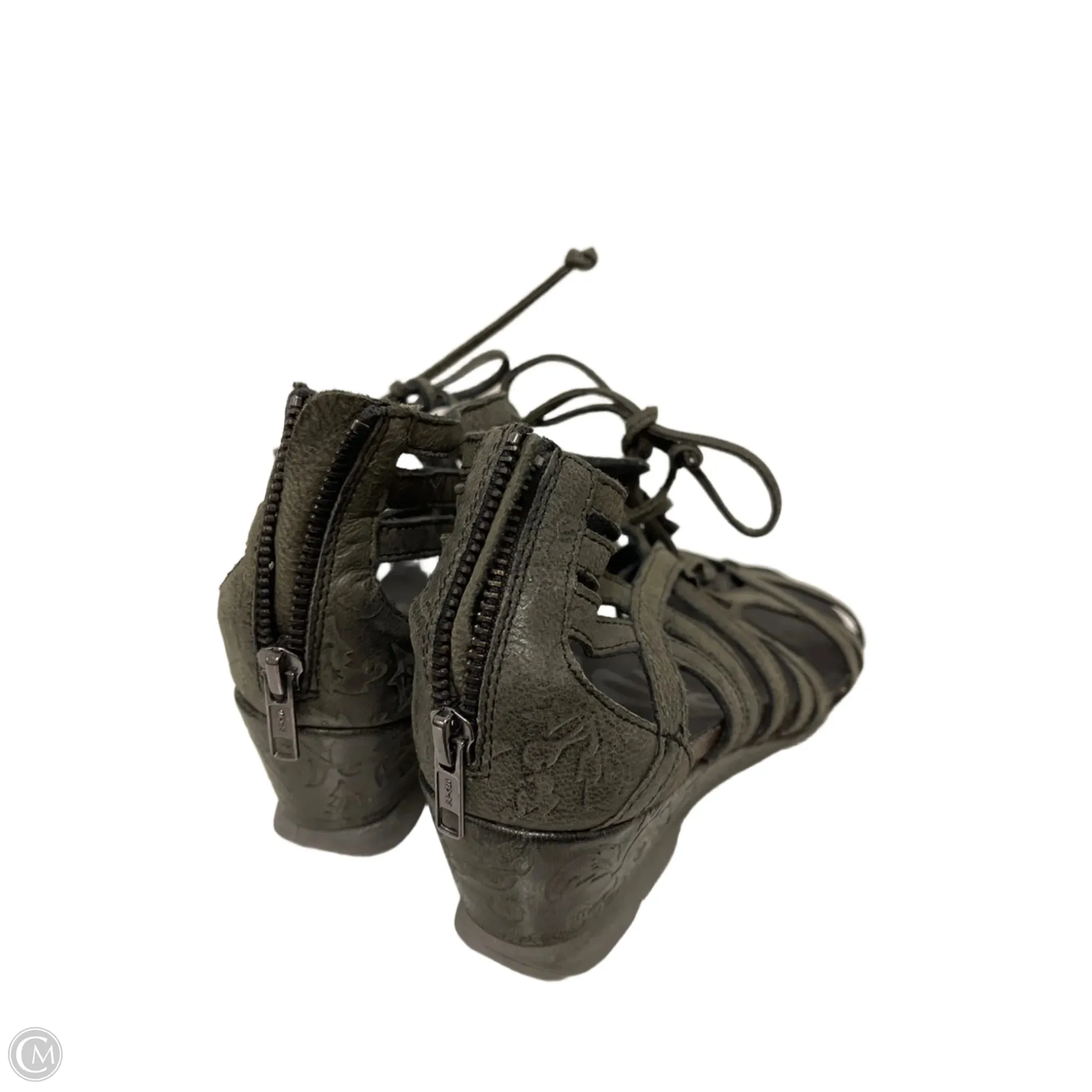 Sandals Heels Wedge By Otbt In Grey, Size: 8