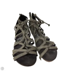 Sandals Heels Wedge By Otbt In Grey, Size: 8