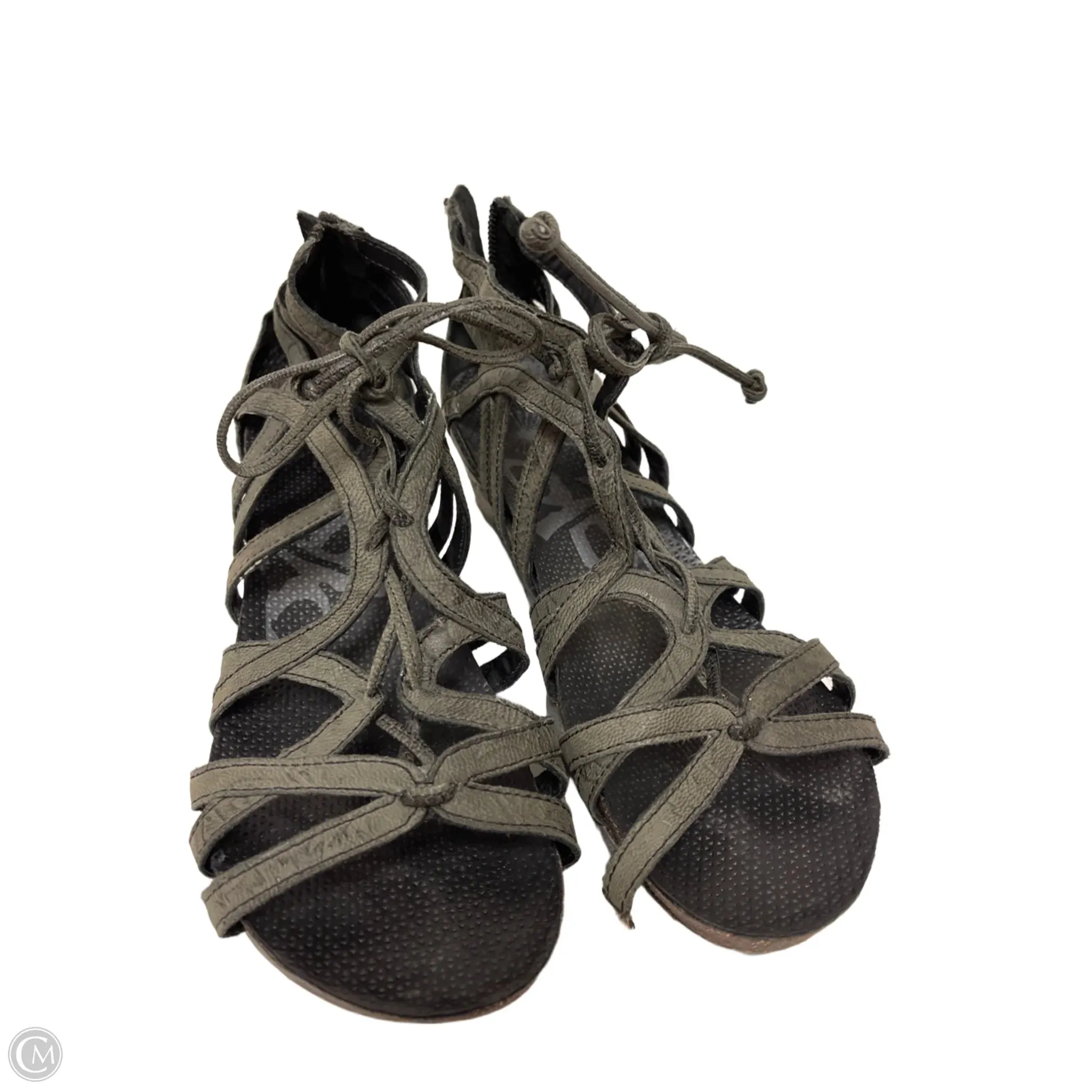 Sandals Heels Wedge By Otbt In Grey, Size: 8