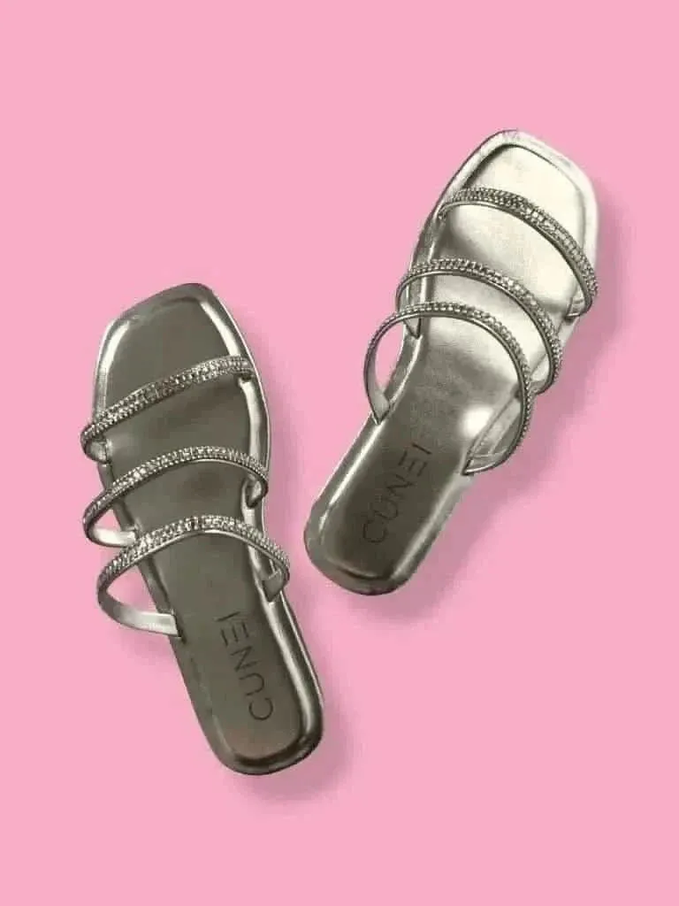 Silver Shimmer Flats