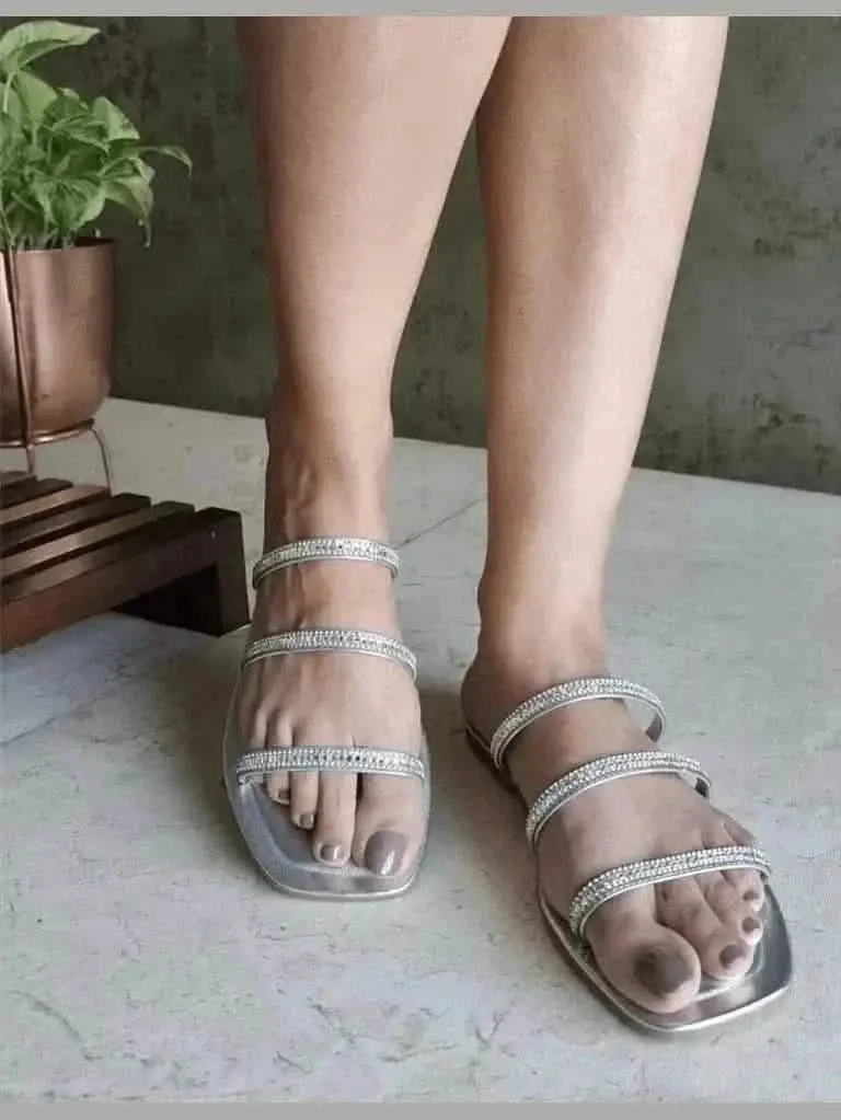 Silver Shimmer Flats