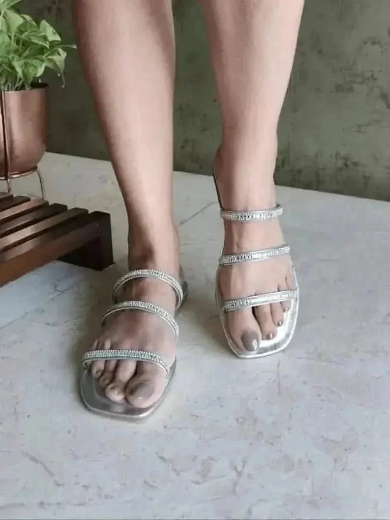 Silver Shimmer Flats