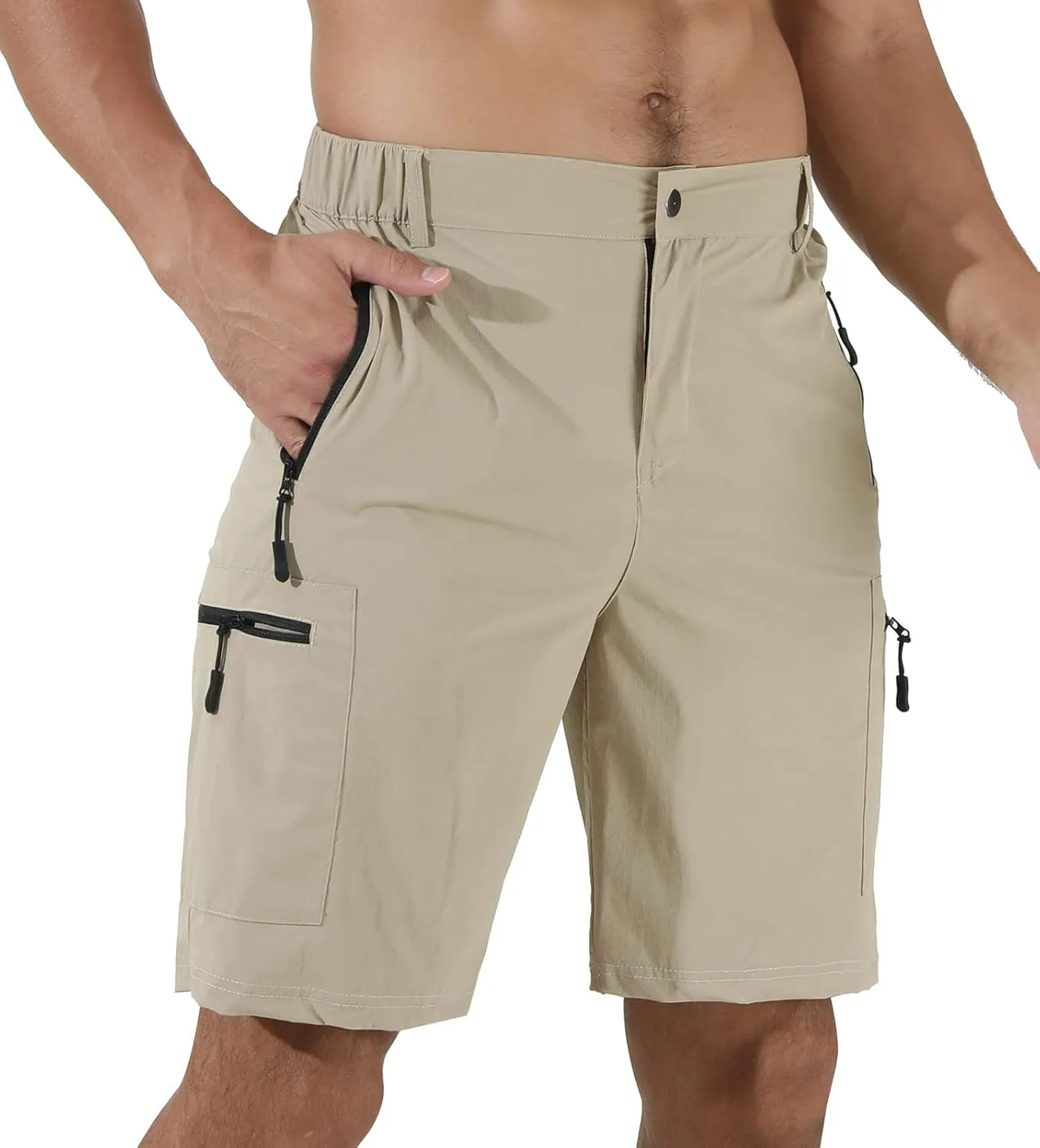 Suwangi Mens Hiking Cargo Shorts Quick-Dry Outdoor Athletic Short Travel Fishing Golf Tactical Short for Men with Multipocket