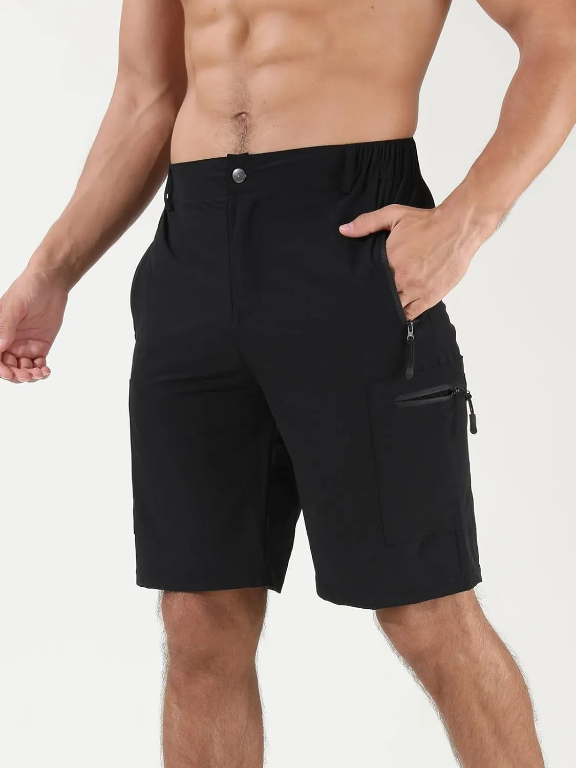 Suwangi Mens Hiking Cargo Shorts Quick-Dry Outdoor Athletic Short Travel Fishing Golf Tactical Short for Men with Multipocket