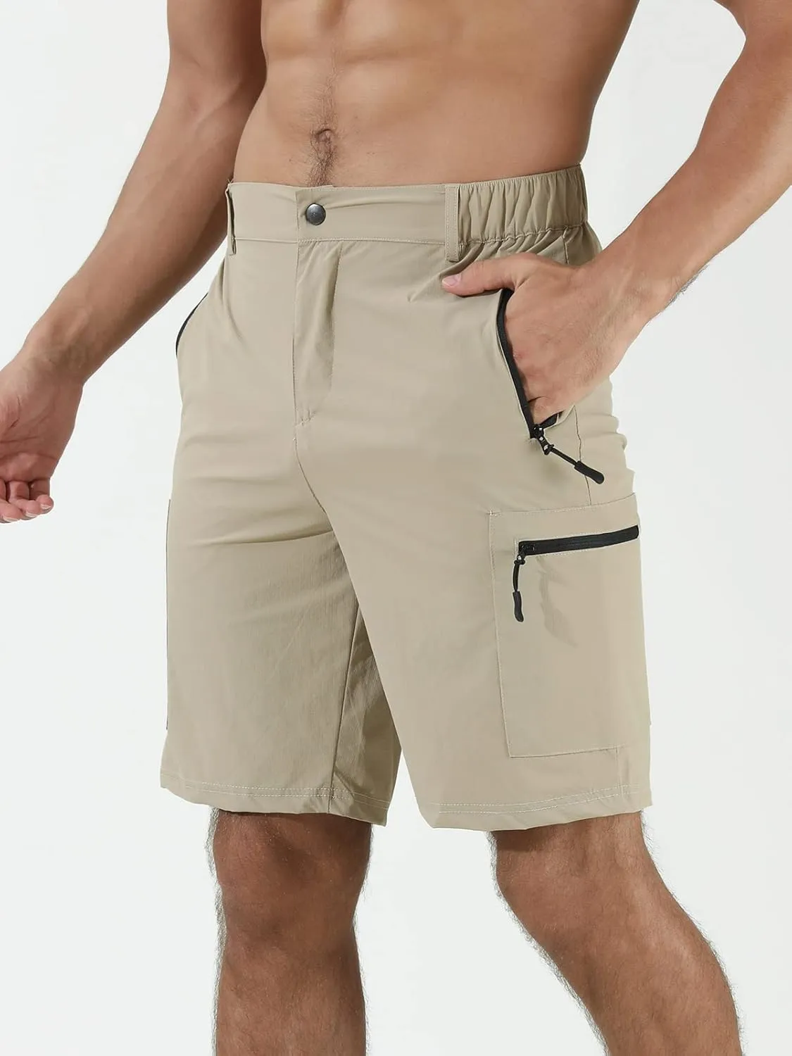Suwangi Mens Hiking Cargo Shorts Quick-Dry Outdoor Athletic Short Travel Fishing Golf Tactical Short for Men with Multipocket