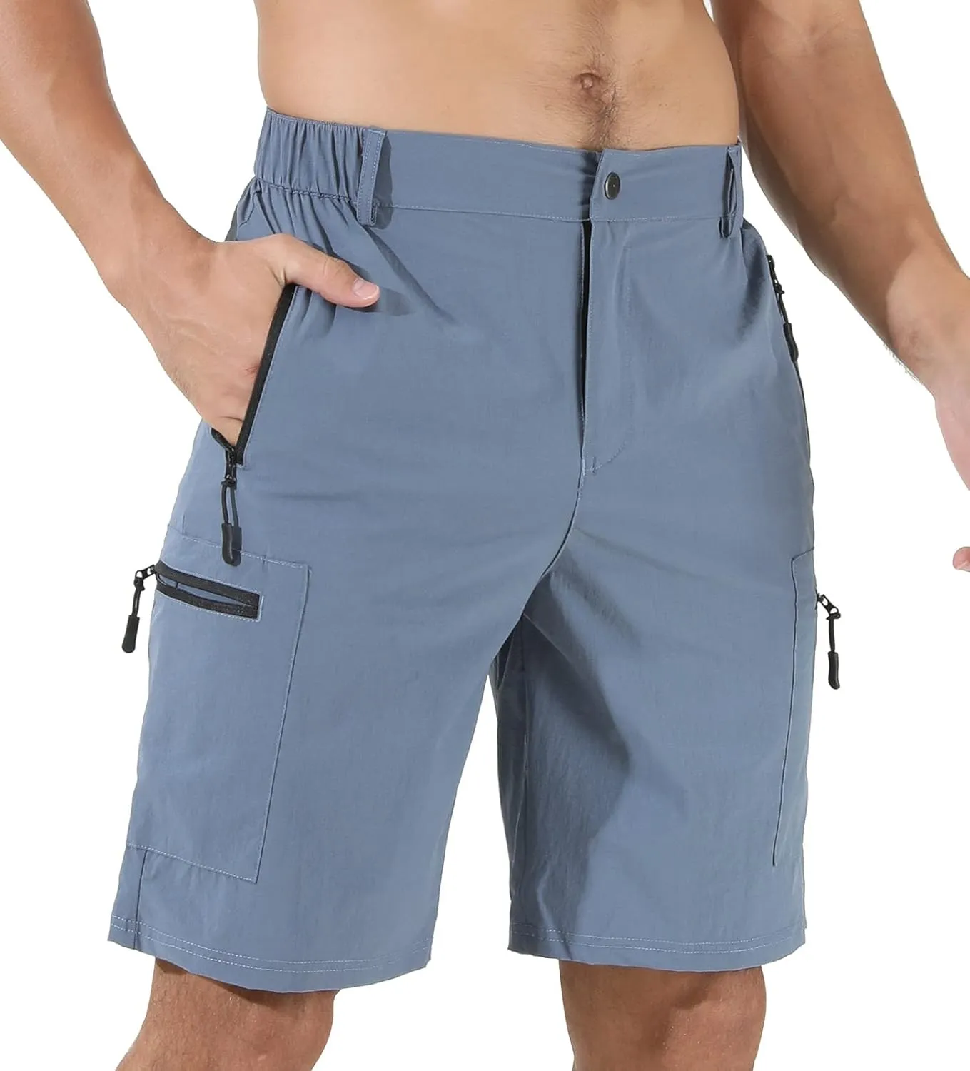 Suwangi Mens Hiking Cargo Shorts Quick-Dry Outdoor Athletic Short Travel Fishing Golf Tactical Short for Men with Multipocket