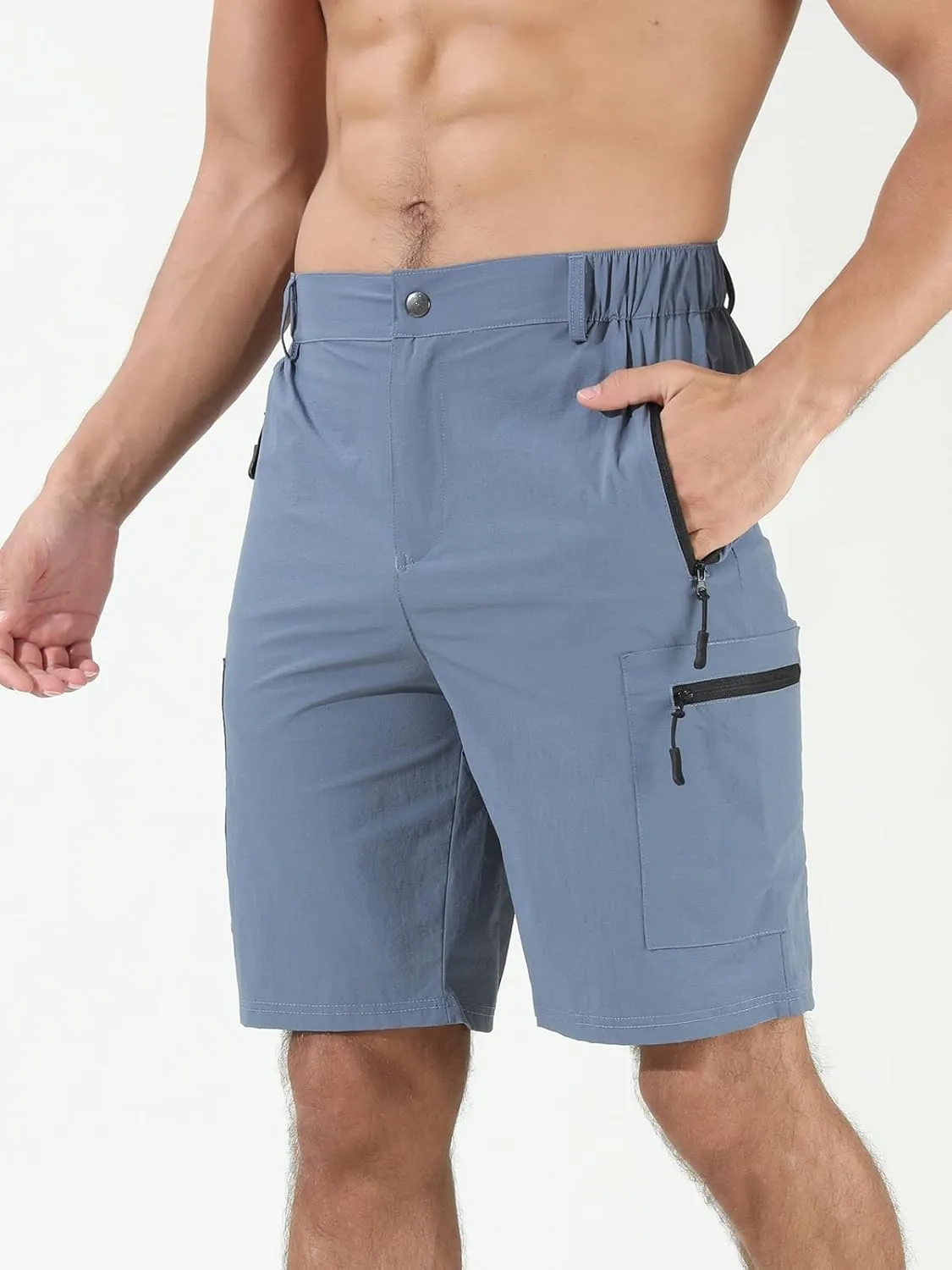 Suwangi Mens Hiking Cargo Shorts Quick-Dry Outdoor Athletic Short Travel Fishing Golf Tactical Short for Men with Multipocket