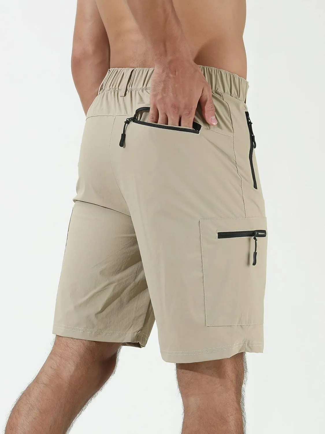 Suwangi Mens Hiking Cargo Shorts Quick-Dry Outdoor Athletic Short Travel Fishing Golf Tactical Short for Men with Multipocket