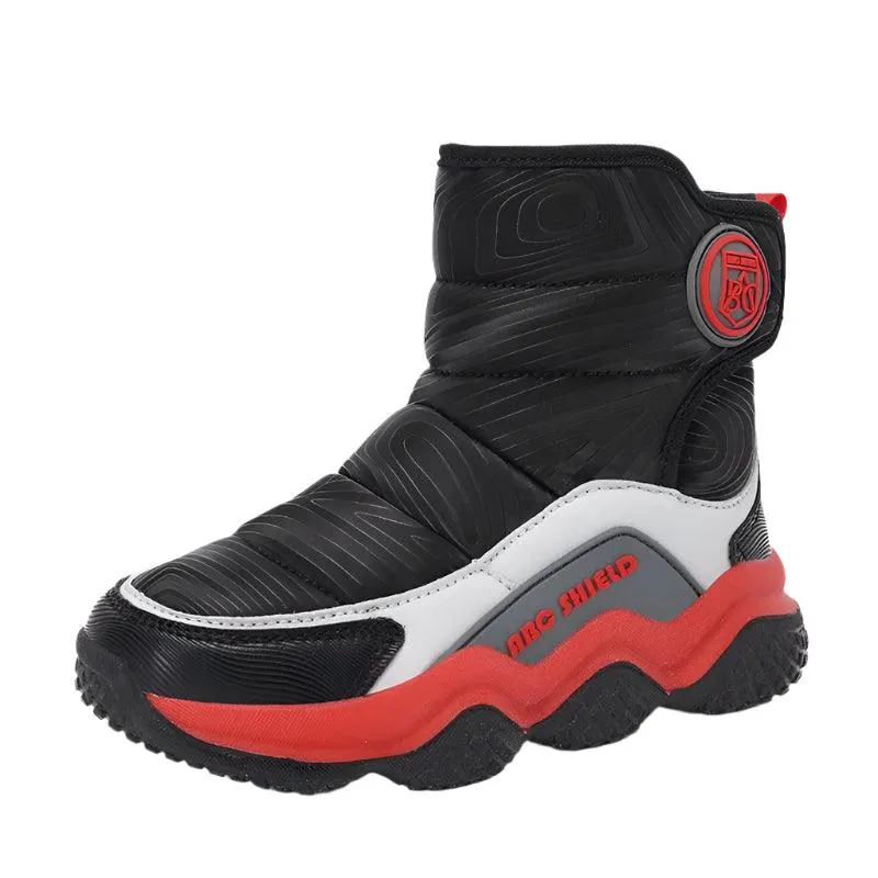 Warm, Durable Outdoor AdventuresChildren's Winter Plush Snow Boots