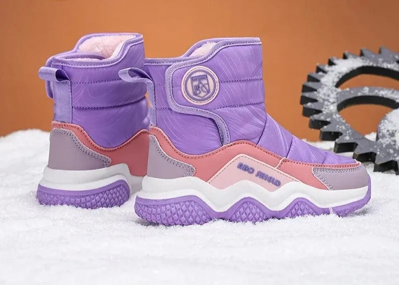Warm, Durable Outdoor AdventuresChildren's Winter Plush Snow Boots