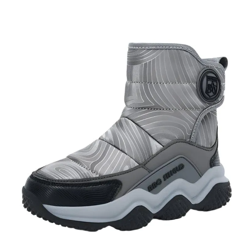Warm, Durable Outdoor AdventuresChildren's Winter Plush Snow Boots
